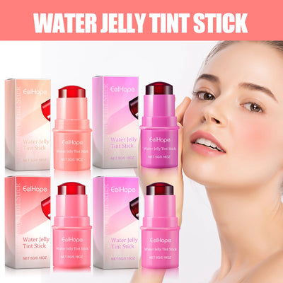 EELHOPE Water Jelly Tint Stick Lasting Waterproof Sweatproof Moisturize Facial Makeup Brightening Lip Gloss Face Blusher Stick