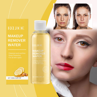 EELHOE Ginger Lemon Makeup Removal Water Temperature Cleansing Facial Makeup Skin Refreshing and Non Tight Makeup Removal Water