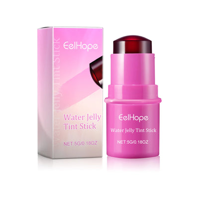 EELHOPE Water Jelly Tint Stick Lasting Waterproof Sweatproof Moisturize Facial Makeup Brightening Lip Gloss Face Blusher Stick