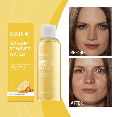 EELHOE Ginger Lemon Makeup Removal Water Temperature Cleansing Facial Makeup Skin Refreshing and Non Tight Makeup Removal Water