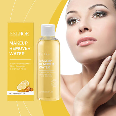 EELHOE Ginger Lemon Makeup Removal Water Temperature Cleansing Facial Makeup Skin Refreshing and Non Tight Makeup Removal Water