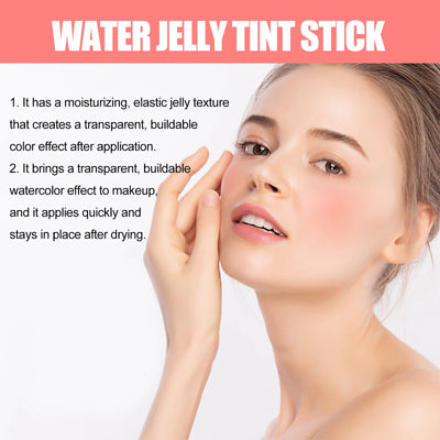 EELHOPE Water Jelly Tint Stick Lasting Waterproof Sweatproof Moisturize Facial Makeup Brightening Lip Gloss Face Blusher Stick