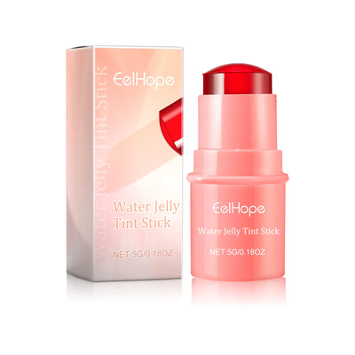 EELHOPE Water Jelly Tint Stick Lasting Waterproof Sweatproof Moisturize Facial Makeup Brightening Lip Gloss Face Blusher Stick