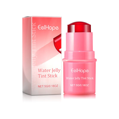 EELHOPE Water Jelly Tint Stick Lasting Waterproof Sweatproof Moisturize Facial Makeup Brightening Lip Gloss Face Blusher Stick