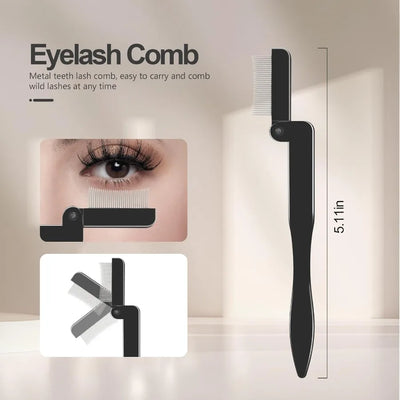 Eyelash Comb Lash Separator Tool Brow Brush Lash Spoolie Professional Eye Makeup Tools 4 Pieces Set