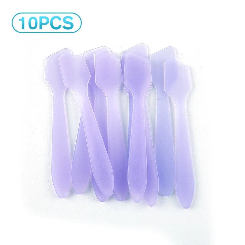 10 Pcs Mini Cosmetic Spatulas Mask Spoons Face Cream Mask Mixed Spoon Beauty DIY Tools Eye Facial Makeup Applicator Sticks